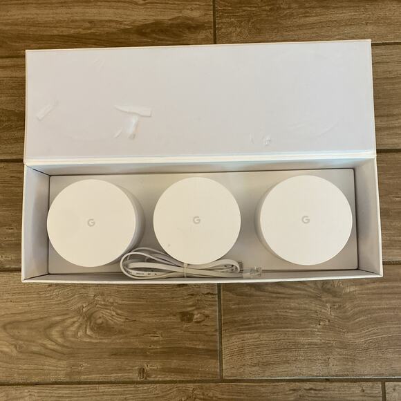 Google AC1304 Mesh Wifi Router Wireless Router 3 Pack (No Power Cables) - Picture 1 of 5